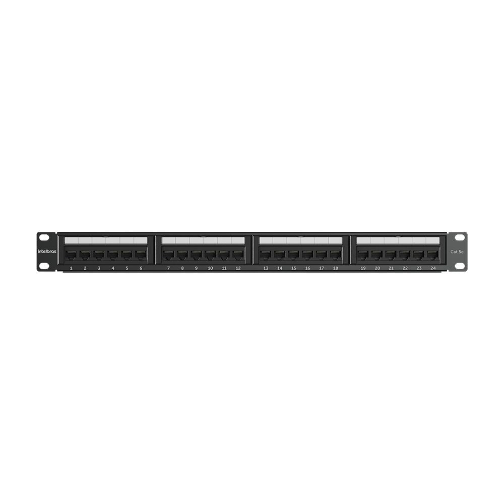Patch Panel Impact Lan Cat5e 24 Portas, PP524 Intelbras