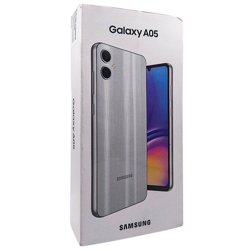 Smartphone Samsung Galaxy A05 Prata 128GB, 4GB RAM, Octa-Core, Bateria 5000mAh, Tela Infinita de 6.7" Câm Traseira Dupla