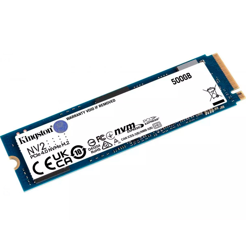 SSD M.2 Kingston NV2 500GB / NVMe PCIe 4.0 x4, Gen4- (SNV2S/500G) Leitura 3500MB/s, Gravação 1300MB/s - SNV2S/500G