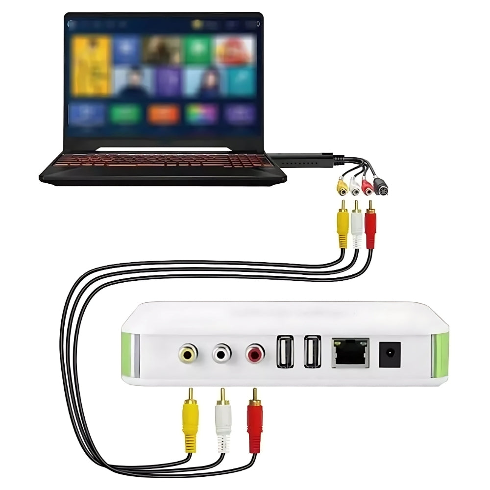 Placa de Captura FY-707 USB 2.0 - Áudio e Vídeo DVR com Entrada S-Vídeo e RCA para Digitalização