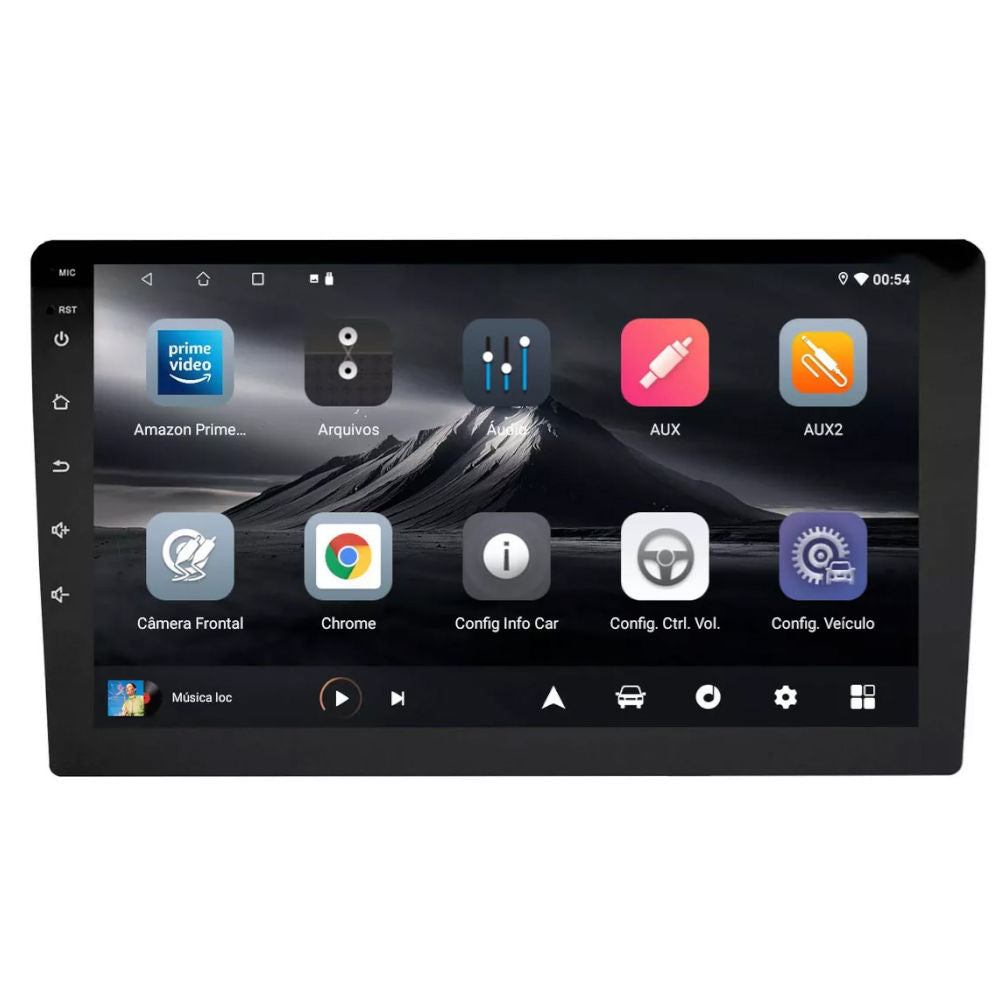 Central Multimídia Adak 9" PLAY-2964/G2 Quad-Core, 2GB DDR3, 32GB, Bluetooth, Tela QLED 1280x720 HD, G2 Play, Preto