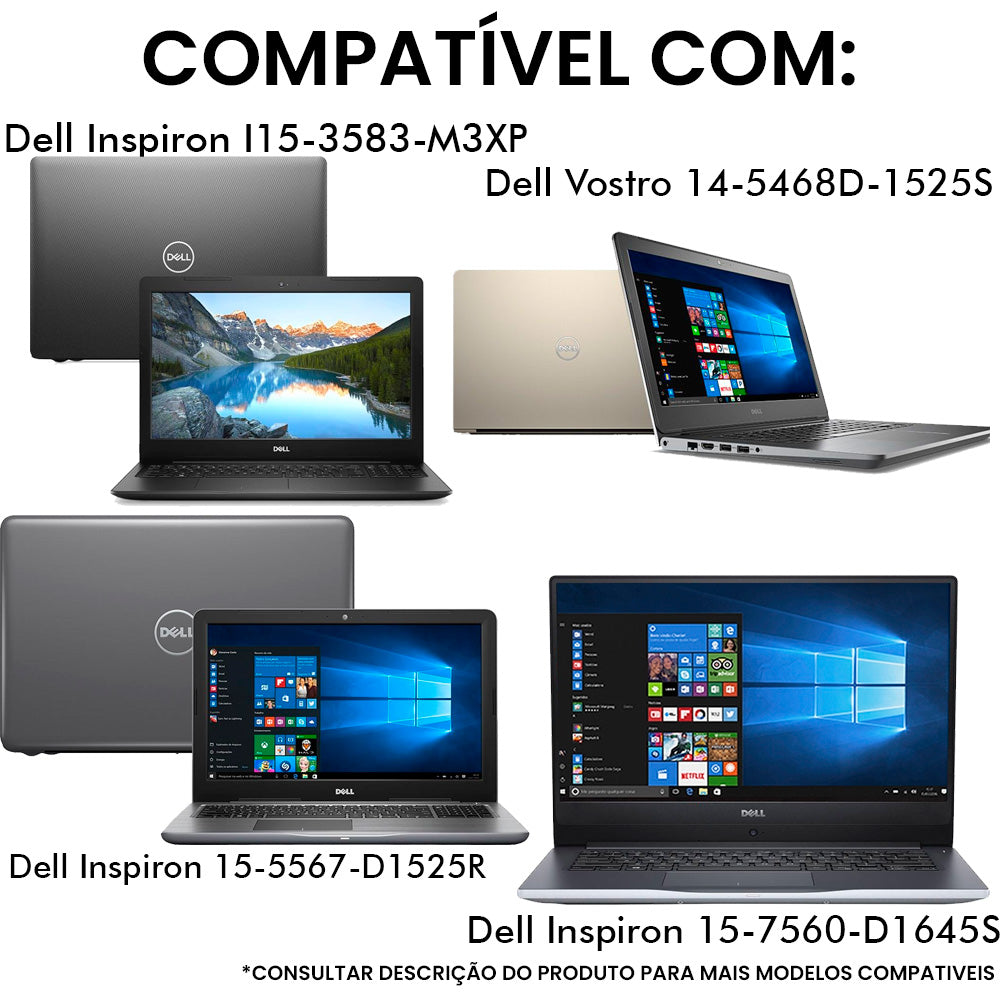 Bateria Notebook Compativel Com Dell Inspiron 7560 7460 7368 7472 Wdx0r - 11.4v - 39wh - Polimero