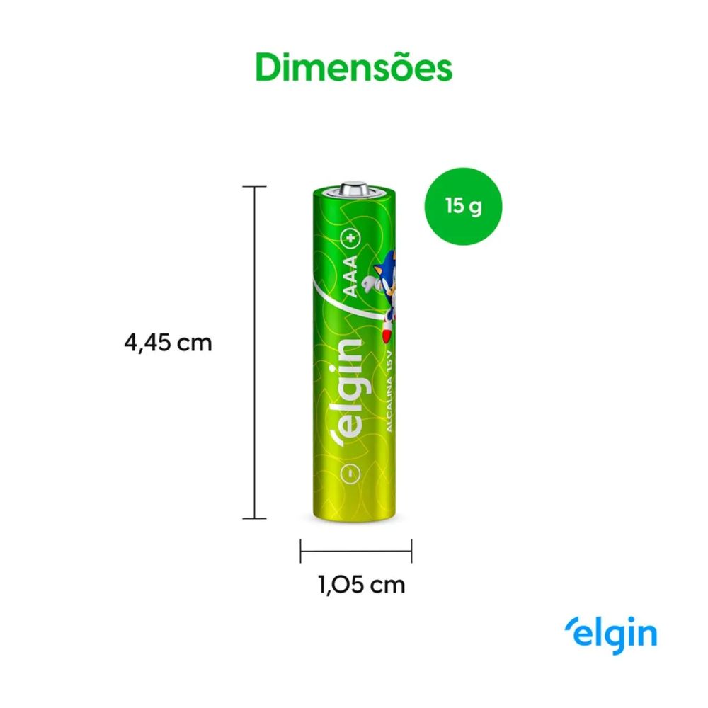 Pilha Alcalina AAA Comum Elgin Shrink - 1 Unidade (ELE000000082430)