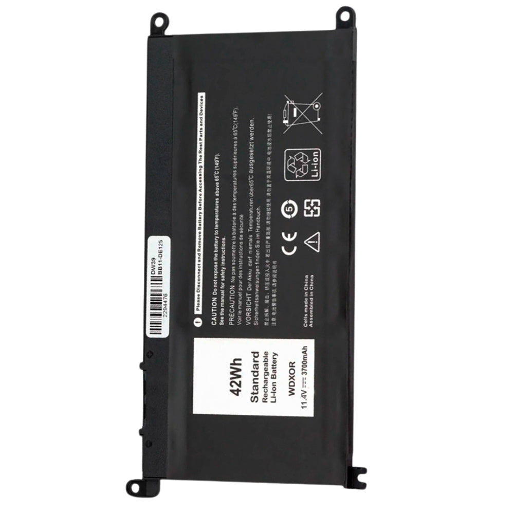 Bateria Notebook Compativel Com Dell Inspiron WDX0R - 11.4V -3.700mAh, 42WH, Polímero - BringIT