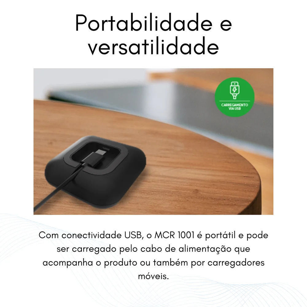Controle Universal Inteligente IR Intelbras MCR 1001 Wi-Fi 2.4GHz, IR 360° até 15 m, alimentação 5V USB, 38 kHz - Preto