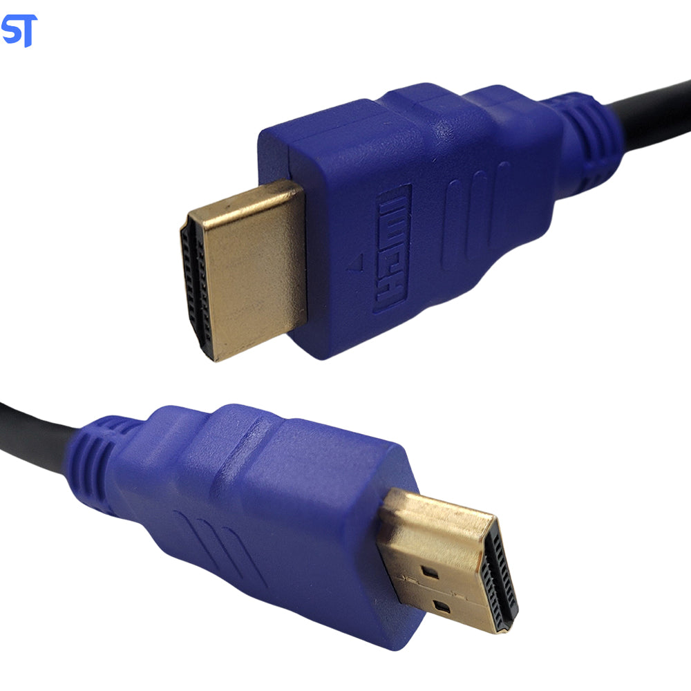 Cabo HDMI 2 Metros Reforçado Macho x Macho ( Dual Comp ) Ponta Azul