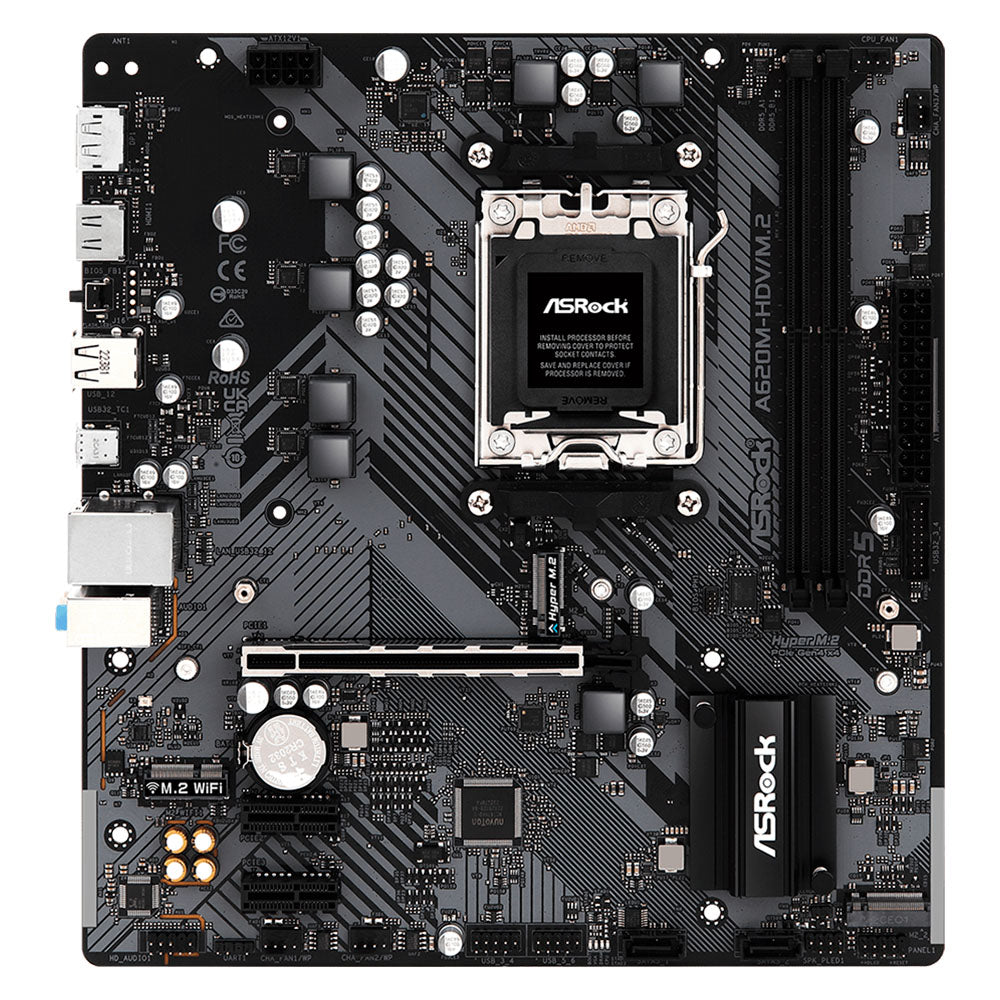 Placa Mae AsRock A620M-HDV/M.2, DDR5, Socket AM5, M-ATX, Chipset AMD A620, A620M-HDV-M2