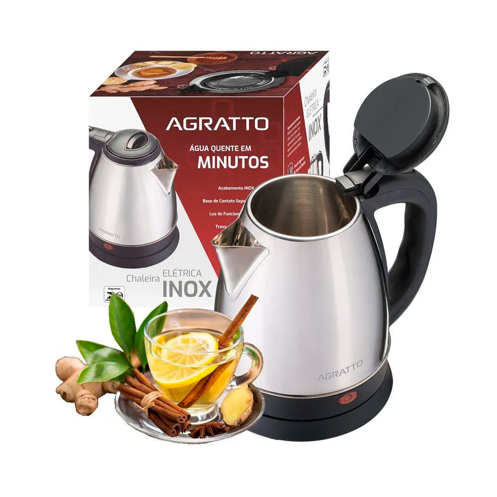 Chaleira Elétrica 220v Inox CE-02 1,8L Agratto