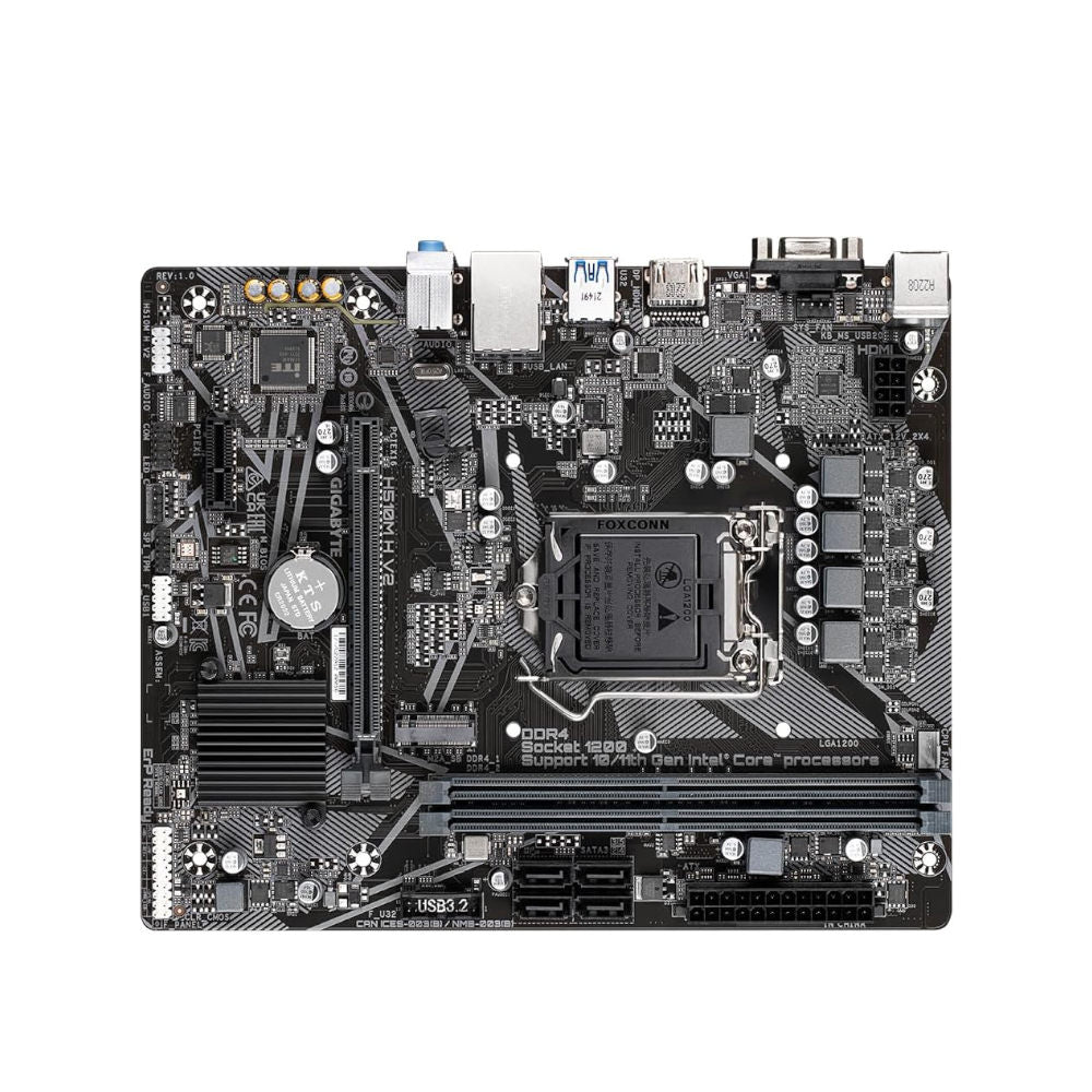 Placa Mãe Gigabyte H510M H V2, LGA 1200, 10ª/11ª Gen Intel, DDR4 64GB, HDMI, D-Sub, 1xM.2 NVMe, 4xSATA, Ultra Durable