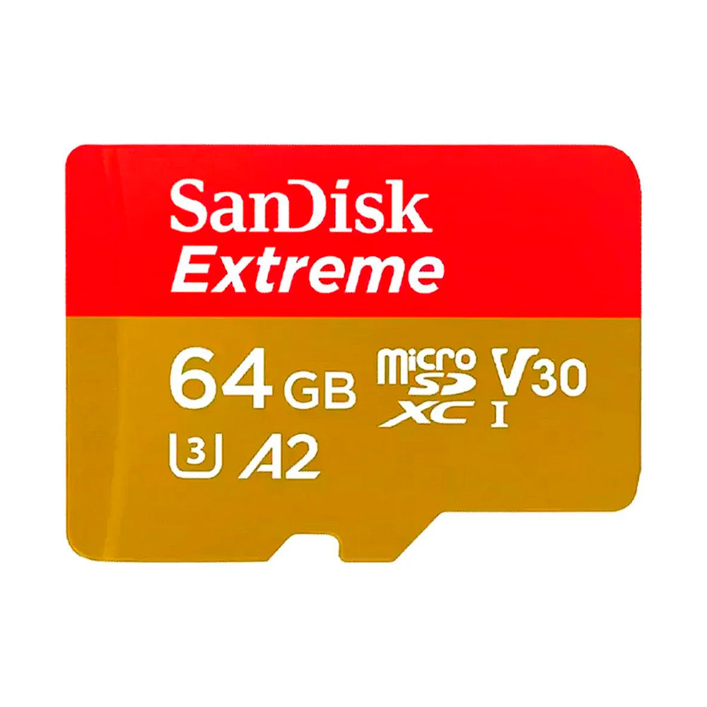 Cartão de Memória SanDisk Extreme 64GB Ultra MicroSDXC UHS-I 170Mb/s Leitura 80Mb/s Escrita + Adaptador