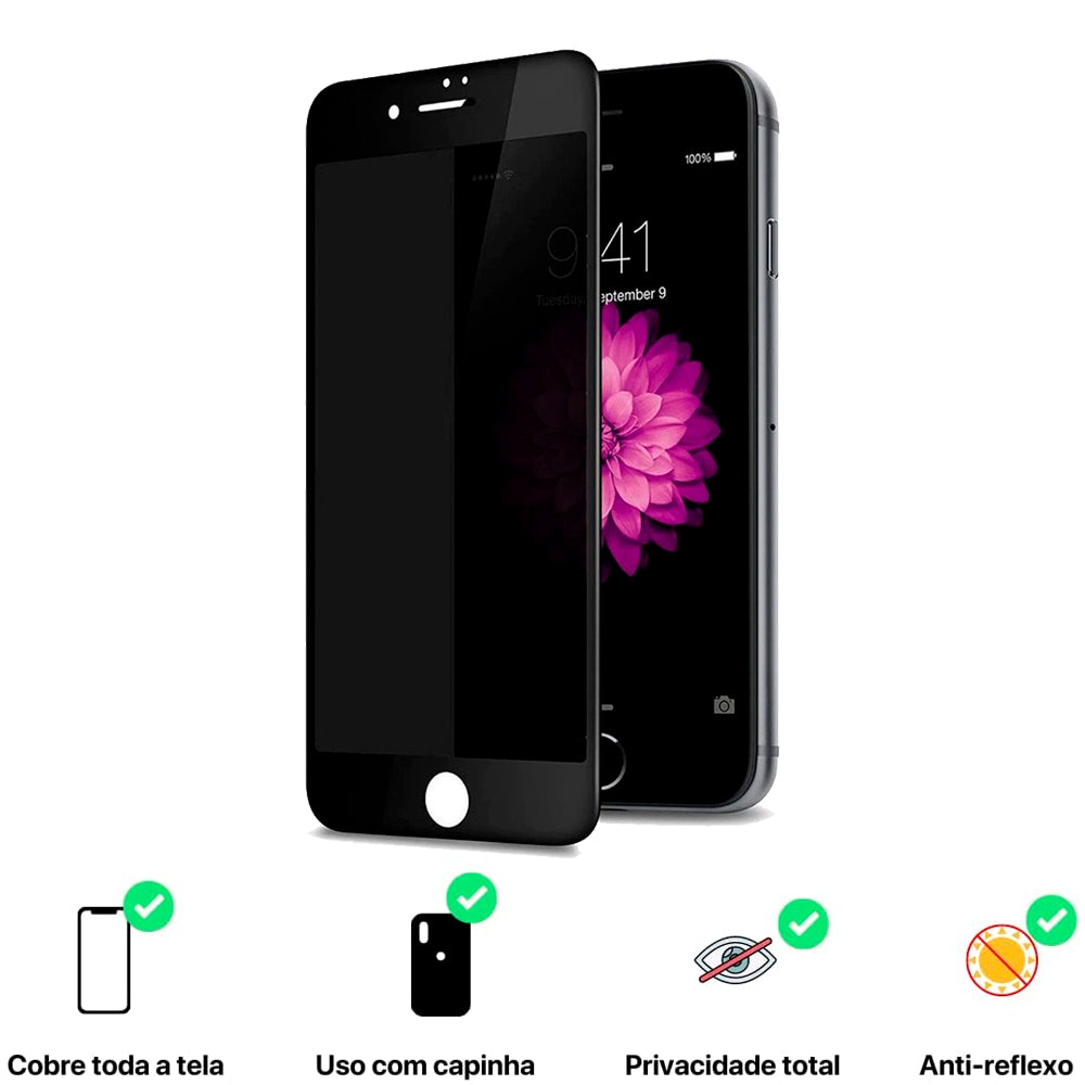 Pelicula Protetora de Tela, Ceramica Fosca, Privativa, Para iPhone 6/7/8+