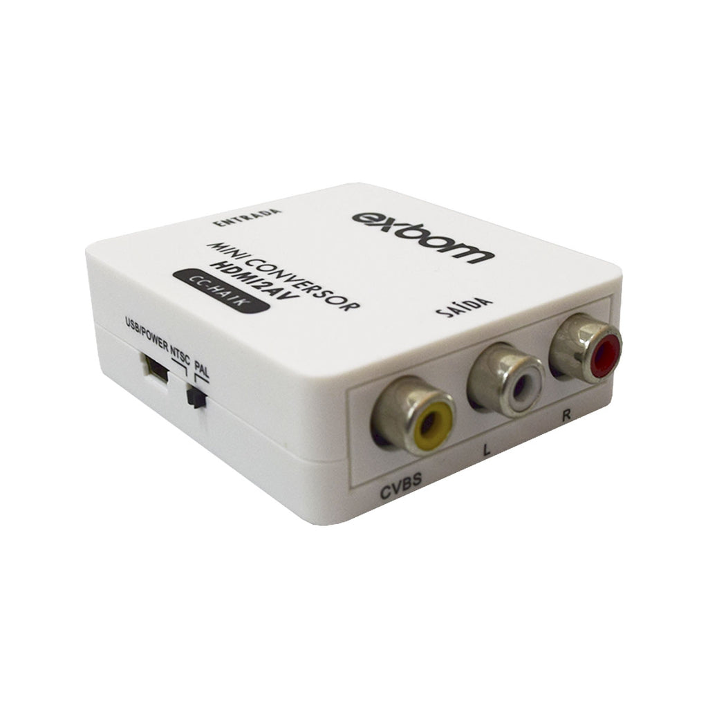 Mini Conversor Conversor Áudio Vga Para Av Rca Adaptador Video 1080p