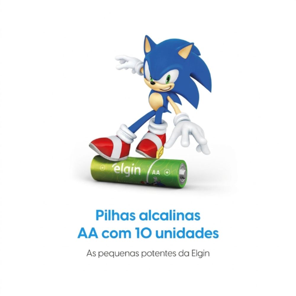 Pilha Alcalina AA Comum Elgin Shrink - 10 Unidades (ELE000000082429)