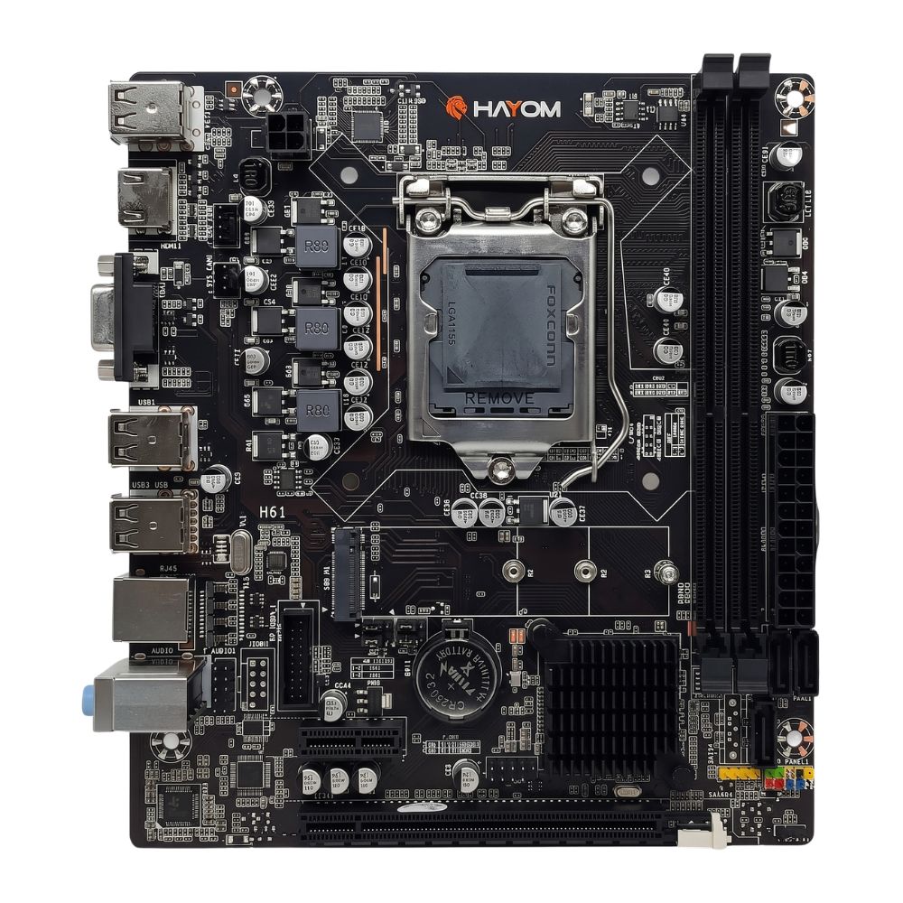 Placa-Mãe Intel H61 LGA 1155 DDR3 Micro-ATX HDMI VGA Hayom, OEM