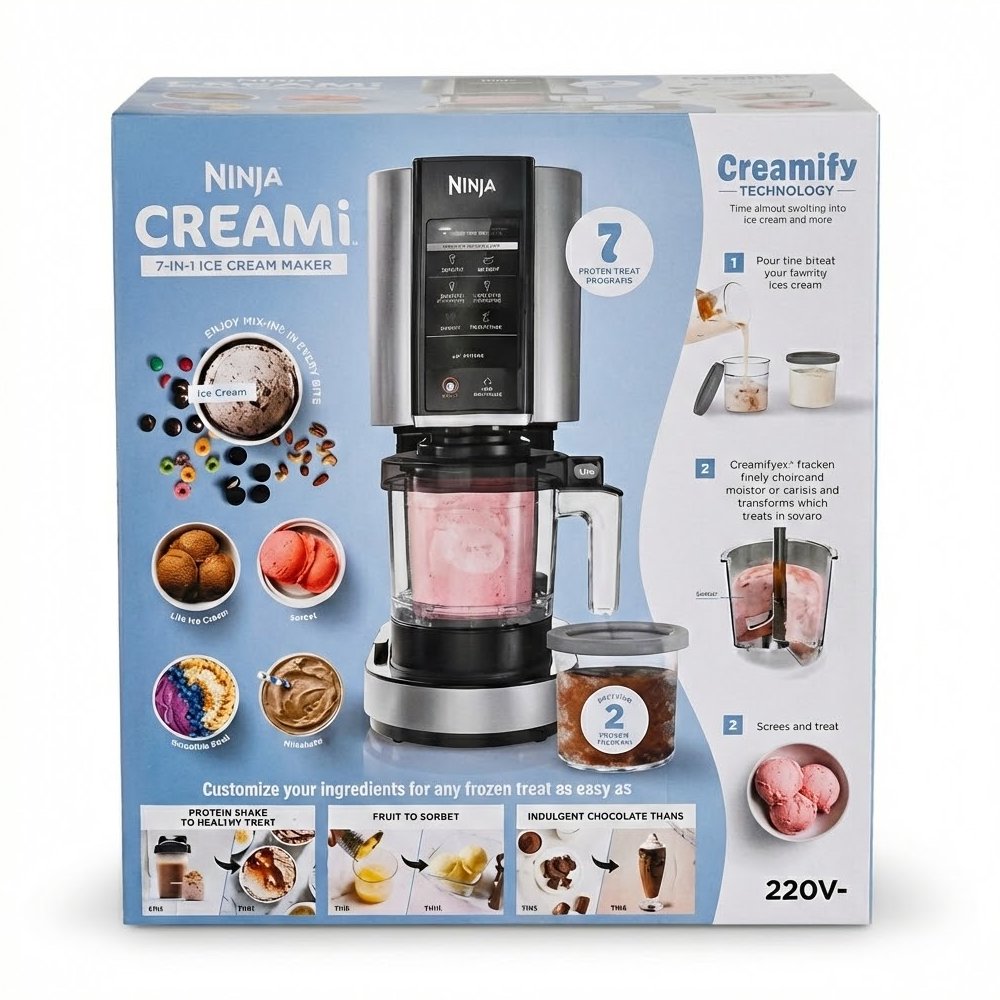 Sorveteira Creami Ninja 7-NI-1 Tecnologia Creamify Com 7 Progamas One-Touch - 220V