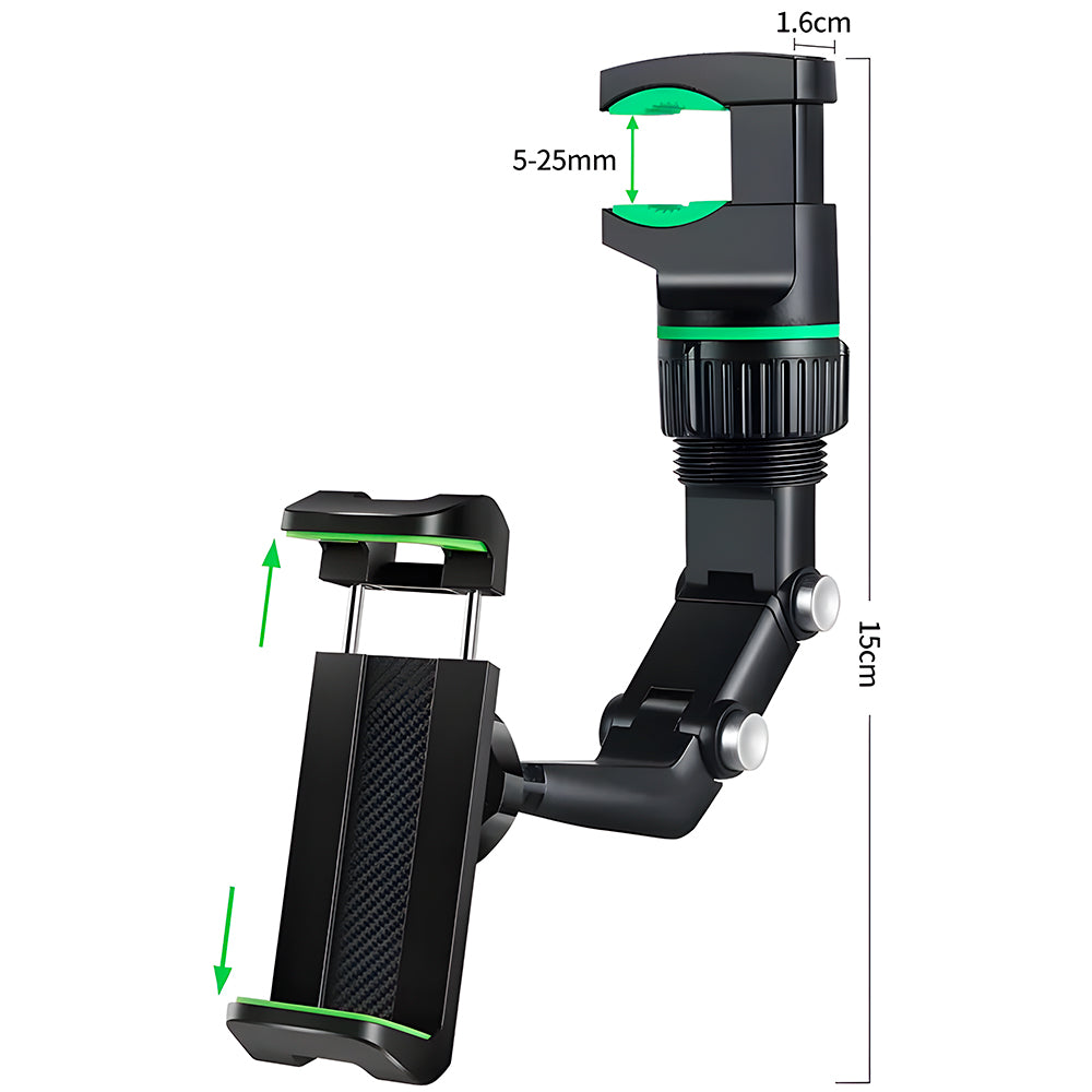 Suporte Veicular Para Celular, Universal, Multifuncional, 360 Graus, Preto/Cinza