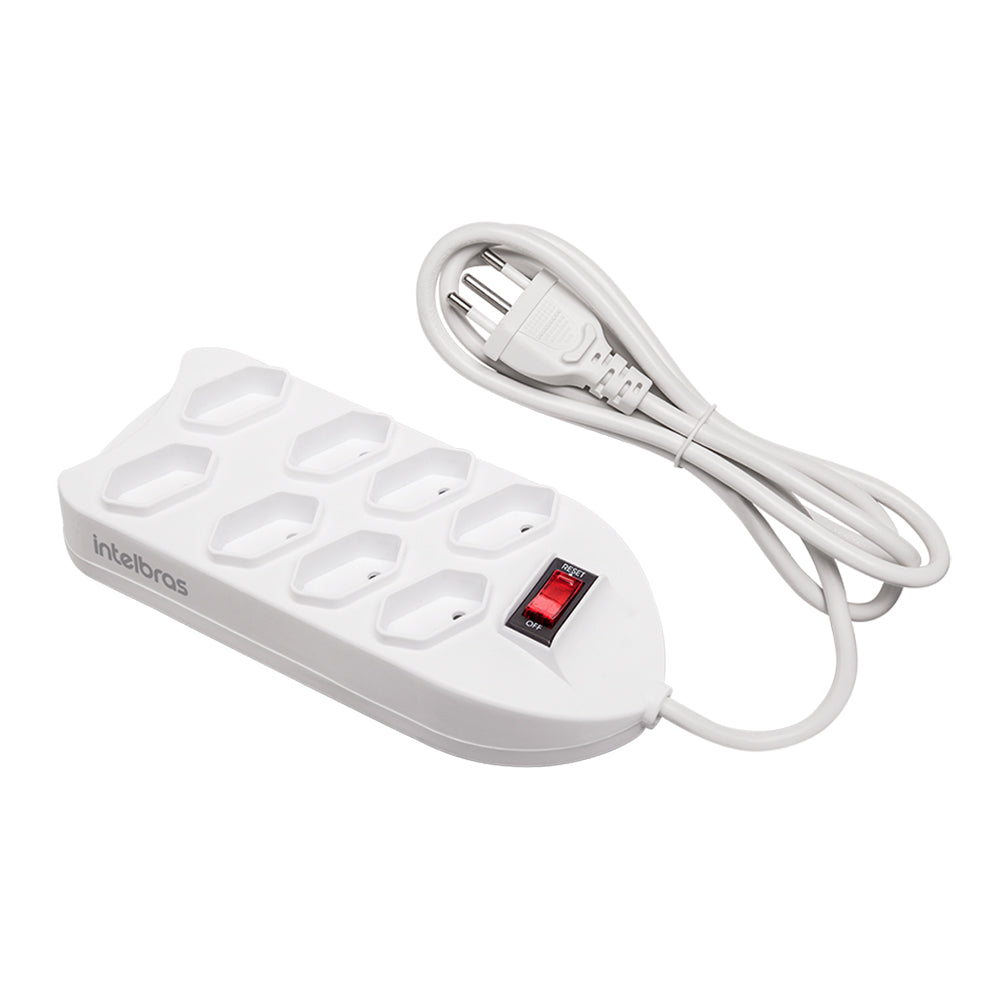 Filtro De Linha 8 Tomadas Protetor EPE 1008+ Intelbras 1,5m - Branco