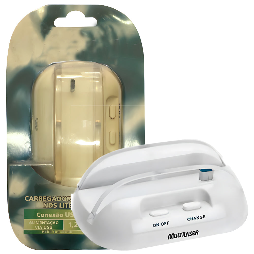 Estação Carregadora Para Nintendo DS Lite, Multilaser, JS00003, Branco