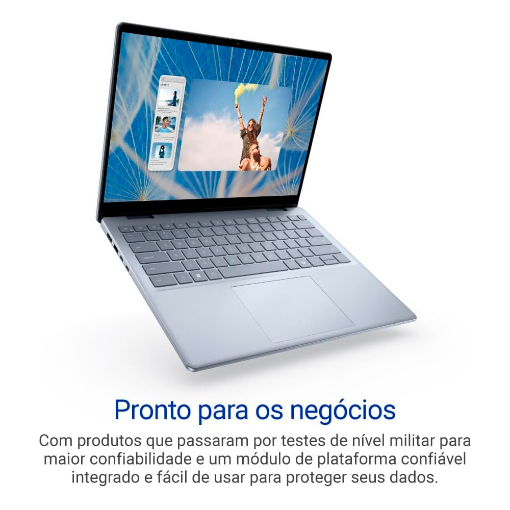 Notebook 2 em 1 Dell Inspiron 2IN1-I1300-A30 14" FHD+ Touch Intel Core i5 16GB 512GB SSD Windows 11 Prata Gelo
