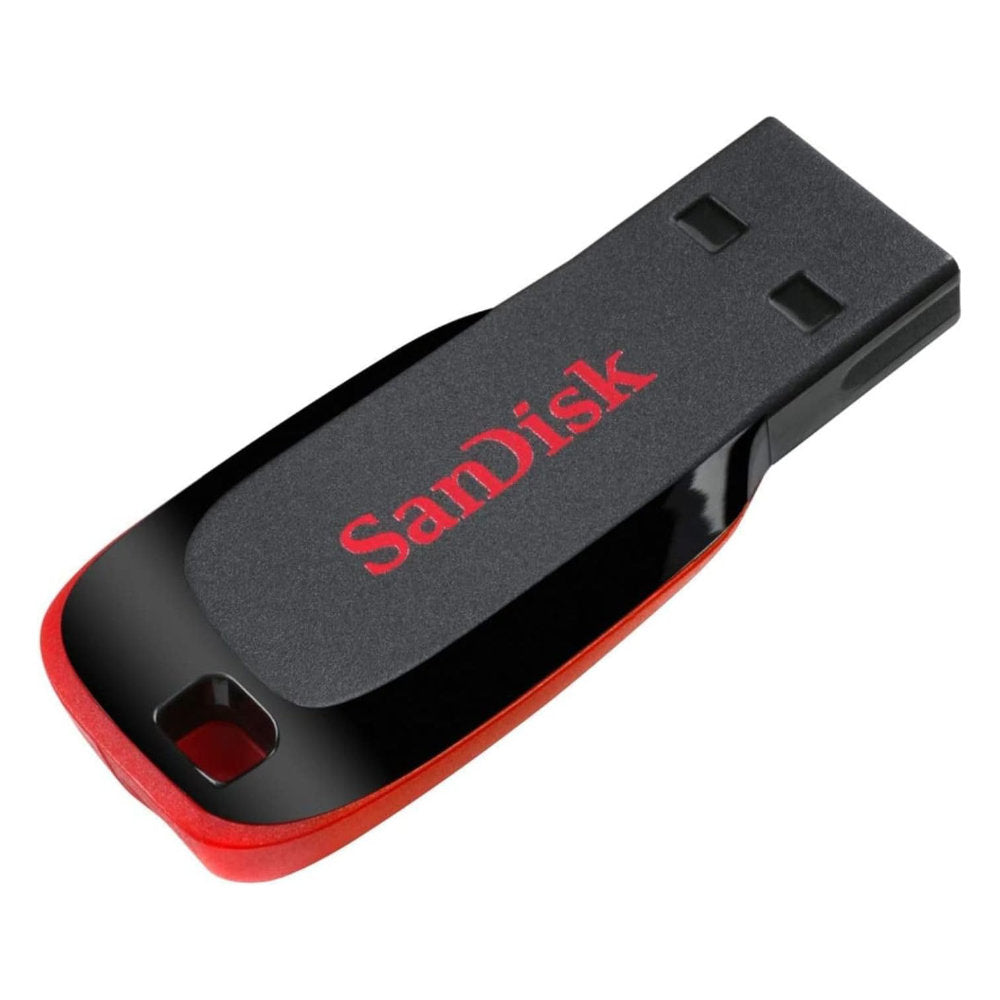 Pendrive SanDisk Cruzer Blade 64GB USB 2.0 Plug & Play Preto Vermelho c/ SecureAccess FAT32 SDCZ50-064G-B35