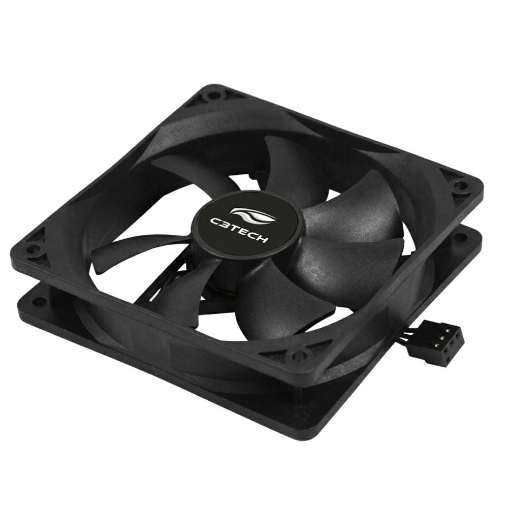 Cooler Fan F7-50BK 8CM C3Tech 1200RPM, 80*80*25mm - Preto
