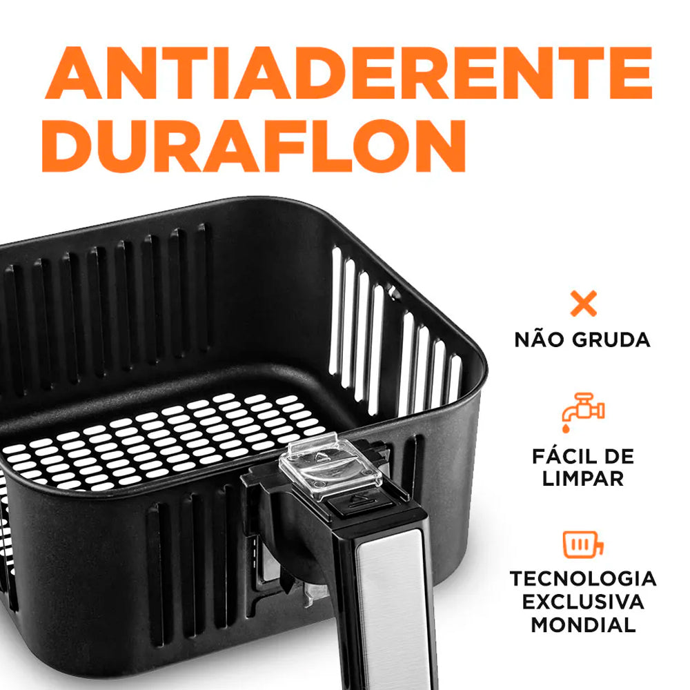 Fritadeira Air Fryer Elétrica Sem Óleo Mondial , Family AFN-40-BI Preto 4L Com Timer