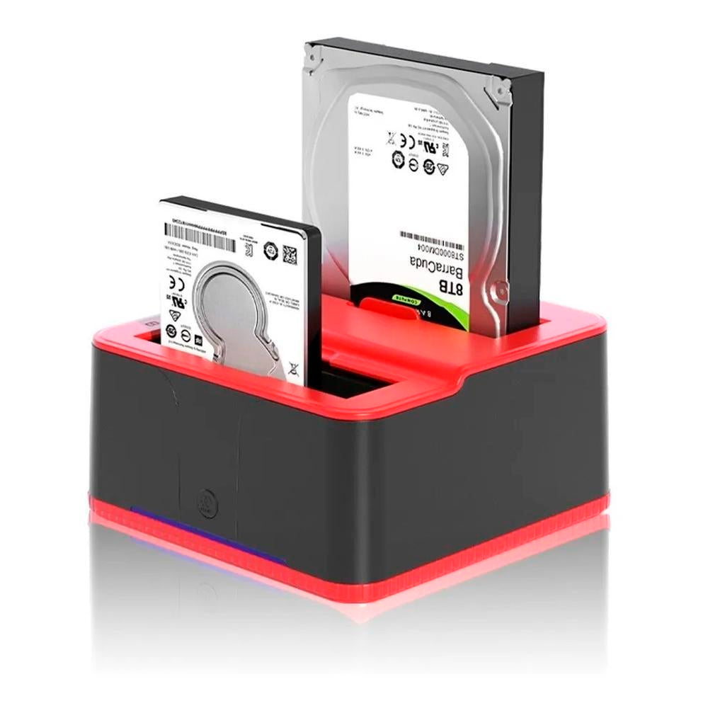 Dockstation Vertical Para HDD de 2.5" e 3.5", Com Entrada Para USB e Cartão de Memoria - KP-HD820