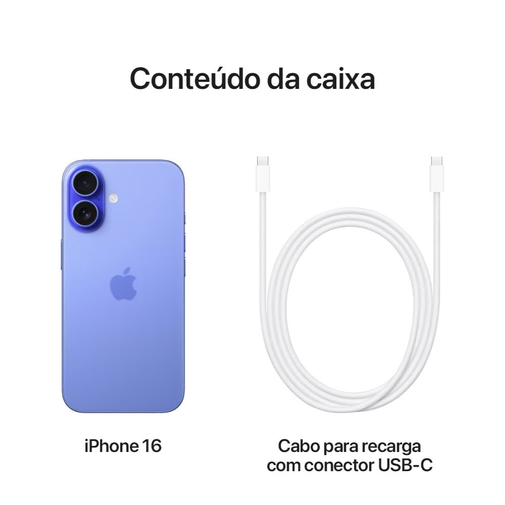 iPhone 16 Apple Ultramarine 256GB, A18 Bionic, 6.1" Super Retina XDR OLED 2556x1179, 48MP Dual Camera, iOS 18, MYEH3BR/A