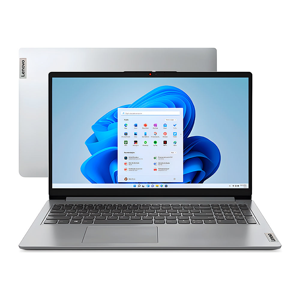 Notebook Lenovo IdeaPad 1i, Core i5-1235U, 8GB RAM, SSD 256GB, 15IAU7, 82VY0014BR, Tela 15.6" Antirreflexo Windows 11