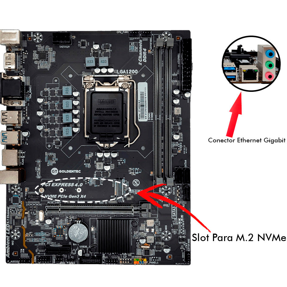 Computador Core i5 10500, SSD NVME 512 GB, Memória RAM 8GB DDR4, Windows 11 pro