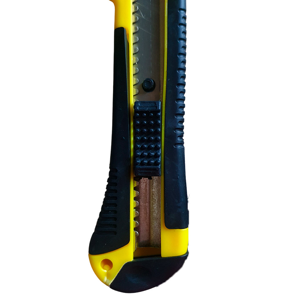 Estilete Profissional Cutter Knife Com Laminas 18mm Amarelo - Atomo