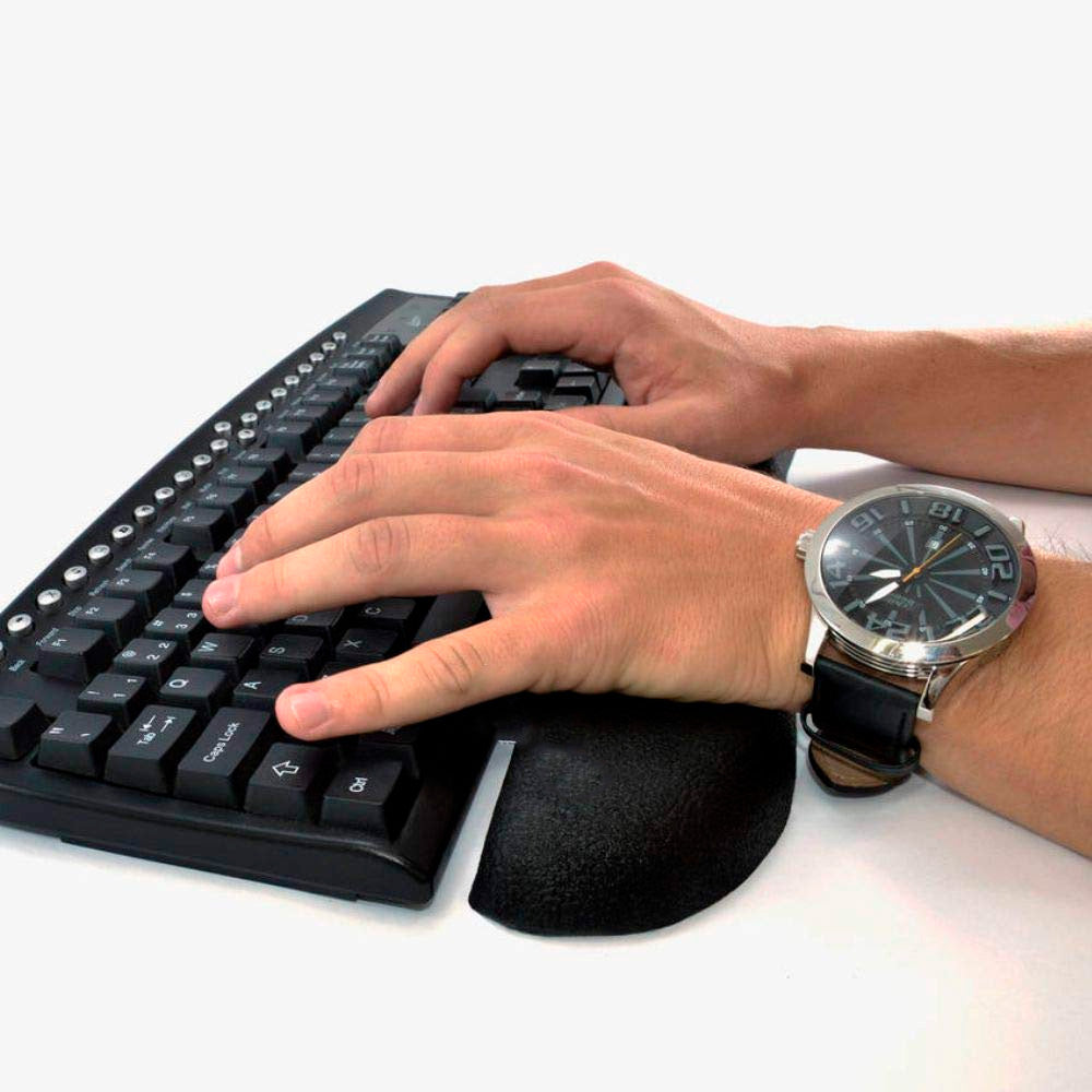 Apoio Ergonômico para Teclado, Reliza Confort, Ideal para Digitação Prolongada - Preto