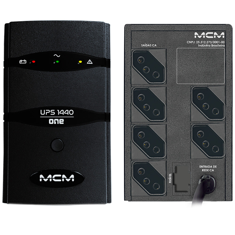 Nobreak UPS MCM 1440VA, ONE 3.1, Entrada Trivolt 115/127/220V Automático, Saída 115V, Com 6 Tomadas