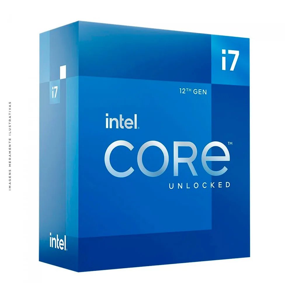 Processador Intel Core i7-12700K, 3.6GHz (5.0GHz Max Turbo), 12 Núcleos, 20 Threads, LGA 1700 - BX8071512700K