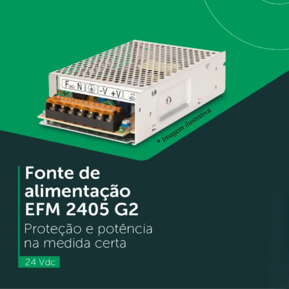 Fonte Colmeia Intelbras EFM 2405 G2 24V 5A 120W Chaveada Bivolt