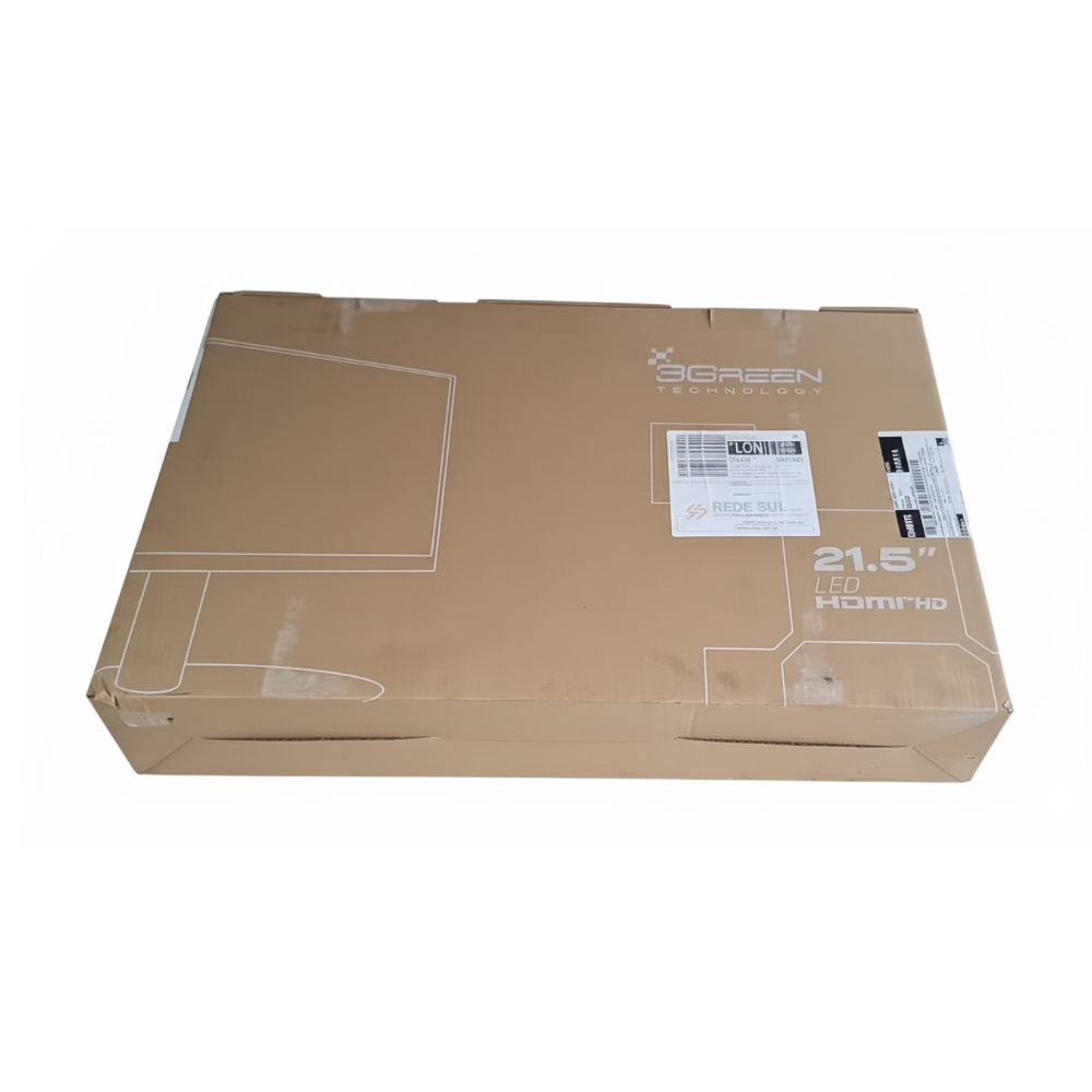 Monitor 3Green M215WHD 21.5" LED Widescreen, Full HD+, 75Hz, 2ms, Entradas HDMI/VGA, Suporte VESA, Ajuste de Inclinação