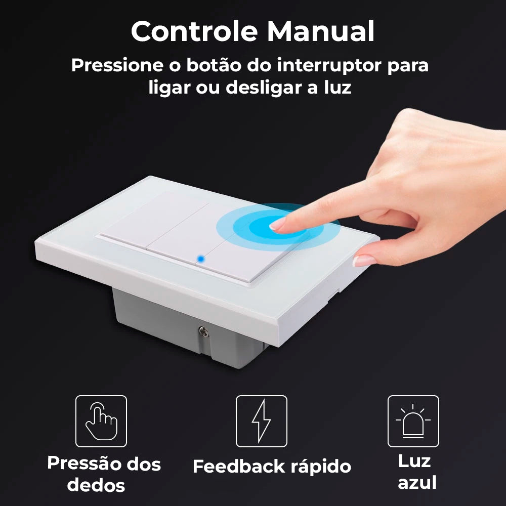 Interruptor Inteligente Zemismart, Zigbeee, Com 3 Botões, Compatível Com Alexa, Google Home, Branco