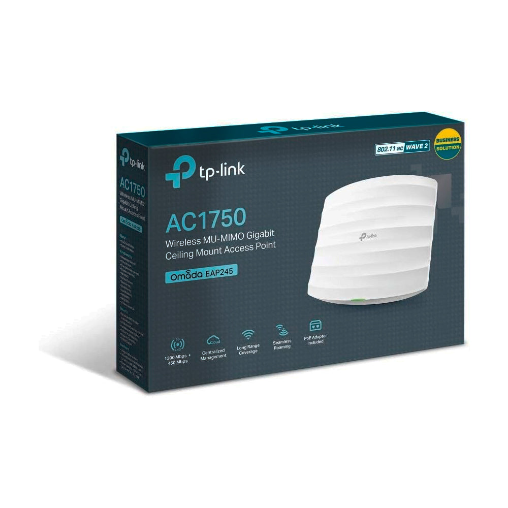 Roteador Access Point Wireless Tp-link, Ac1750 Eap245, Dual Band, Gigabit, Montável Teto - Branco