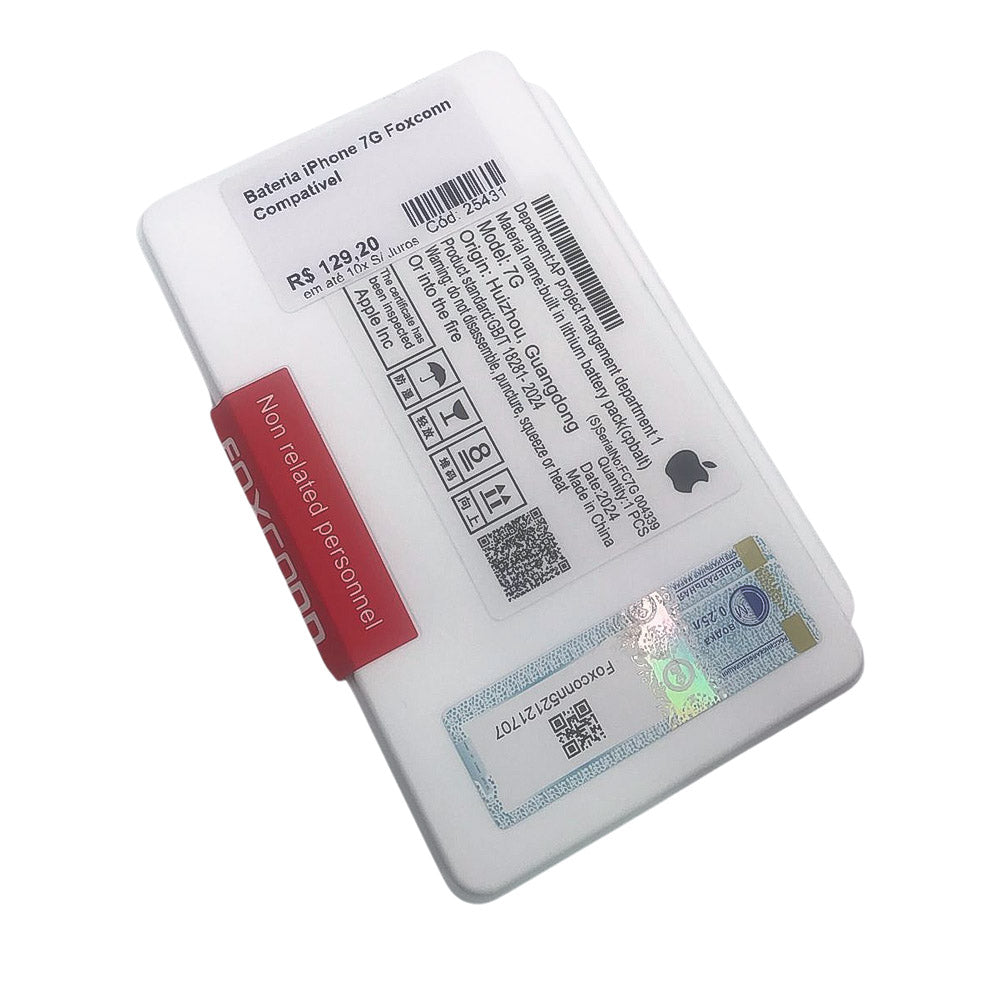 Bateria Compatível Para iPhone 7G, Foxconn
