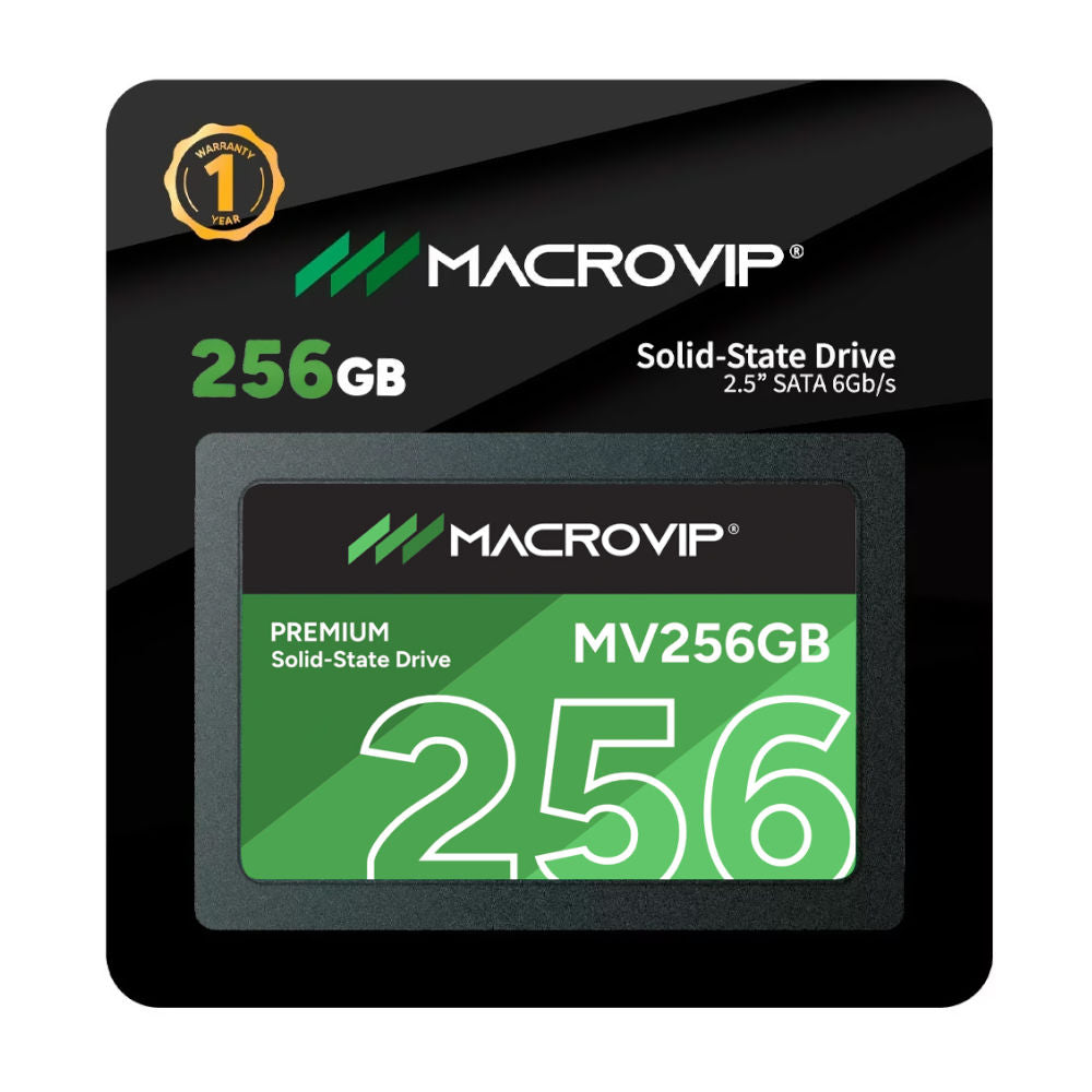 SSD Macrovip Premium 256GB 2.5" SATA III 6Gb/s, Leitura 520Mbs / Gravação 450Mbps– MV256GB
