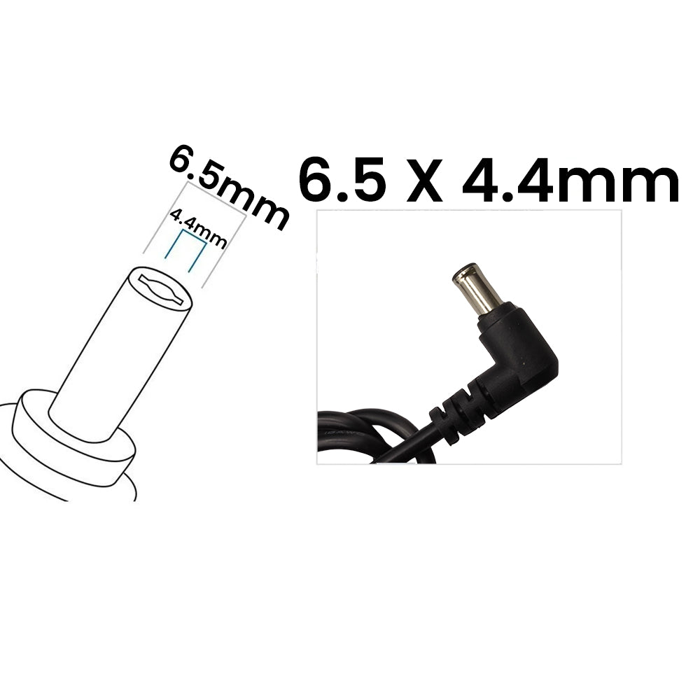 Fonte Compatível Para Notebook Sony, 19.5V, 4.7A, Plug Curvado Preto 6.5mm x 4.4mm