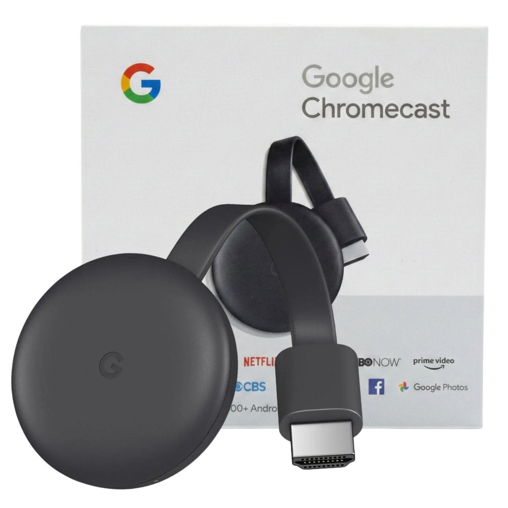 Chromecast Google 3ª Geração Full HD 1080p HDMI Wi-Fi 2,4/5GHz Streaming e Espelhamento - Preto GA00439-LA