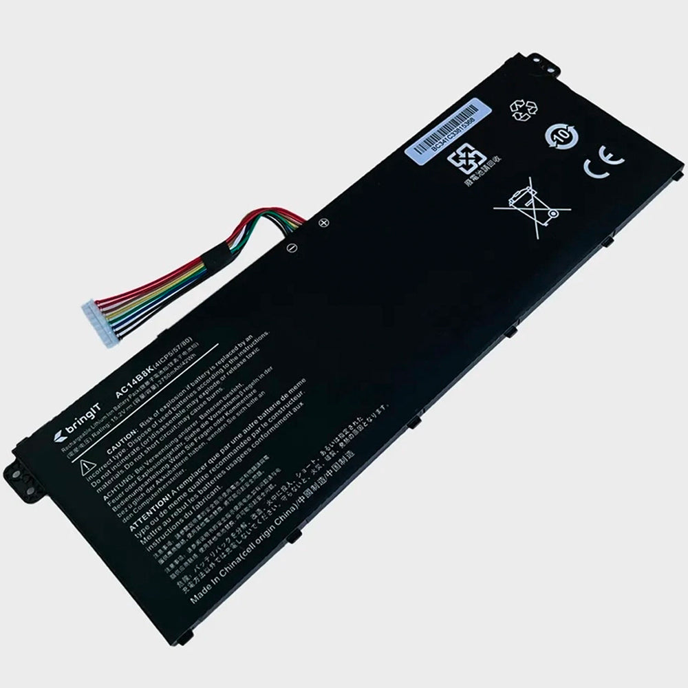 Bateria Notebook Compatível Acer Aspire A515-51-52CT AC14B18J AC14B8K - Polimero-11.4V 3.600mAh 41Wh- Black