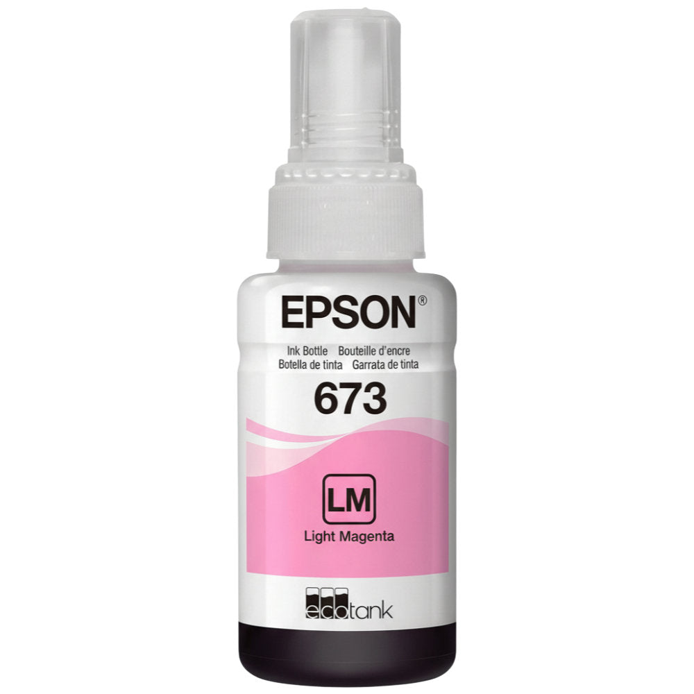 Refil de Tinta Epson 673 Magenta Claro 5.400 Páginas 70ml, Para L800 / L805/ L810/ L850/ L1800 (Cx)