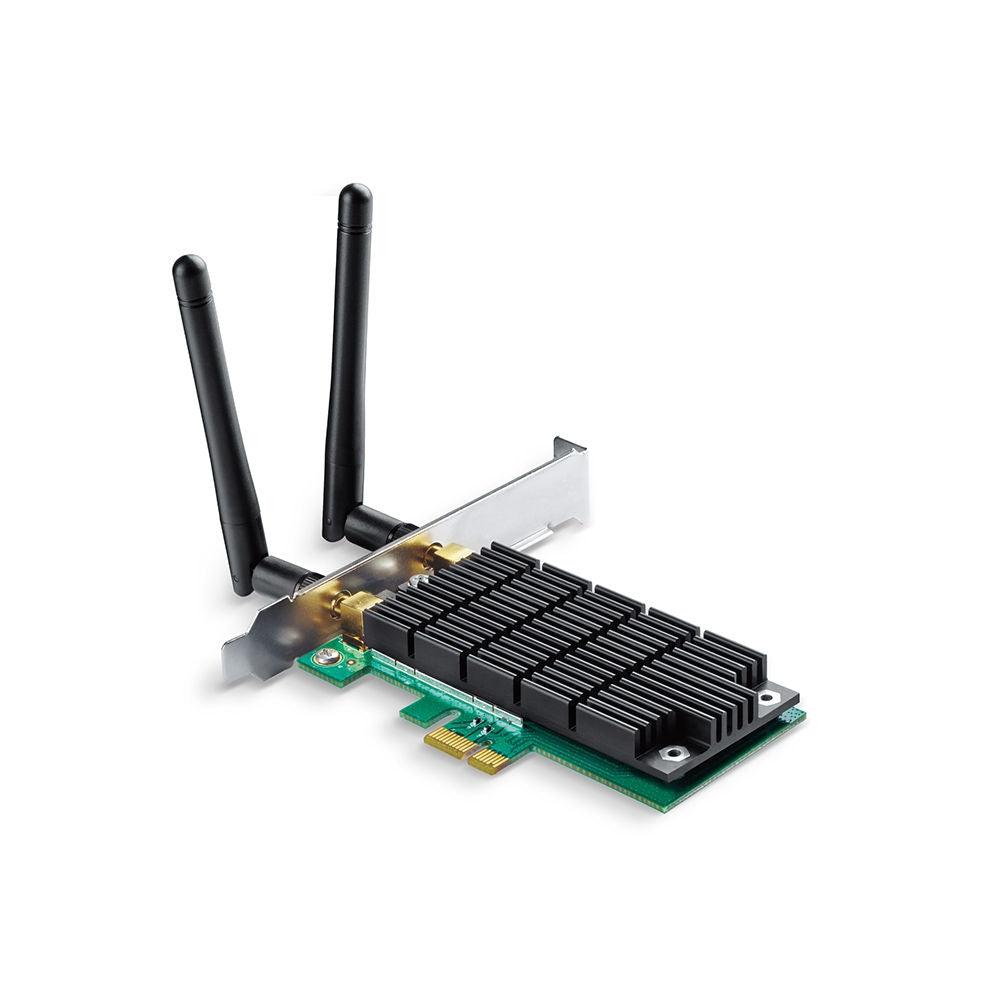 Placa PCI Express TP-Link Archer T6E AC1300 Dual Band Wireless 802.11ac 867Mbps 5GHz 400Mbps 2.4GHz Antenas Externas