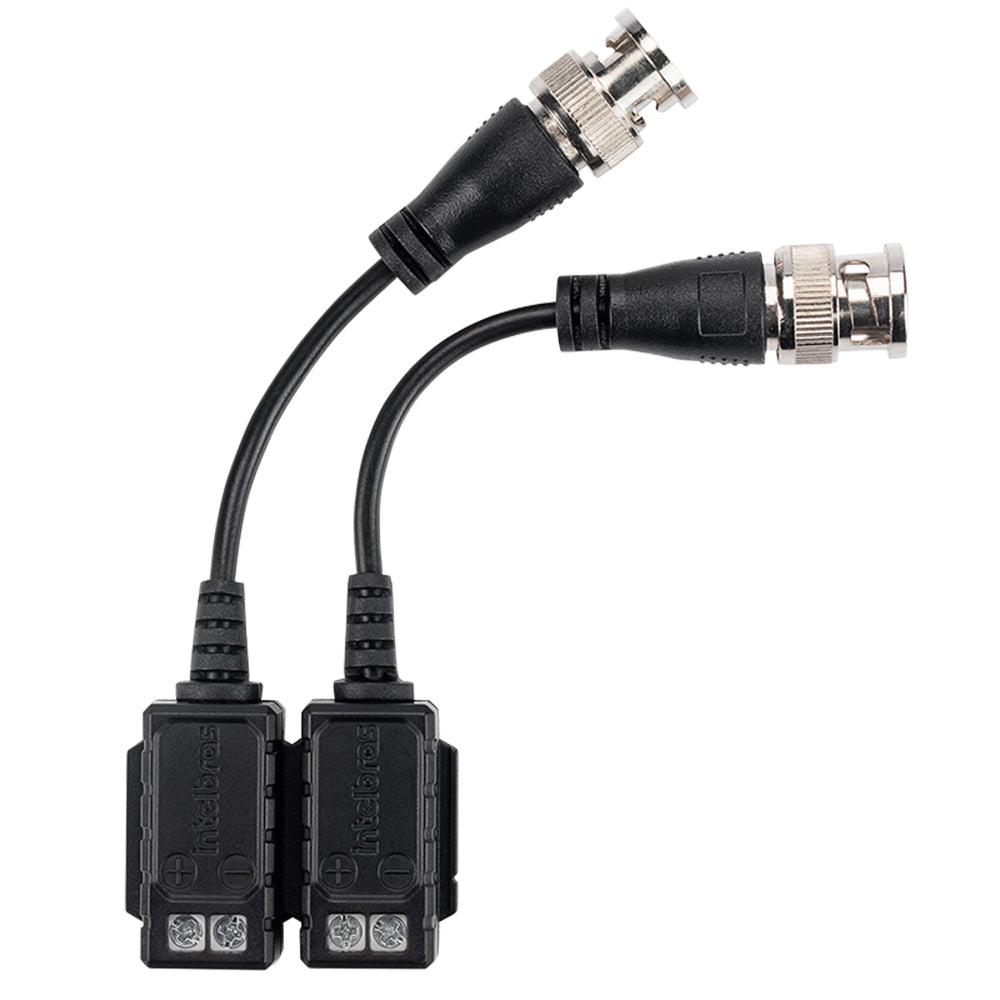 Par Balun Passivo Intelbras VB 501P G2, Transmissão de Vídeo HD, Até 400 Metros, Cat5/ Cat6