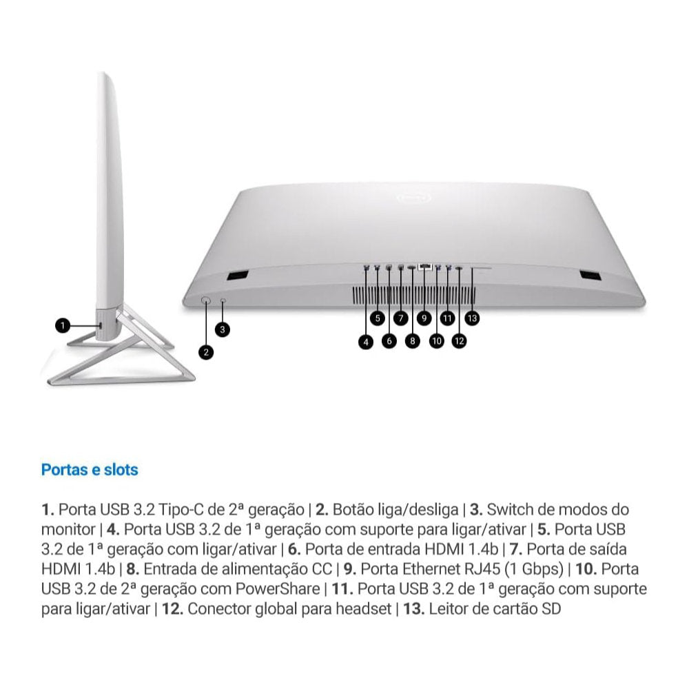 Computador Dell 24 All-in-One EC24250, 23.8
