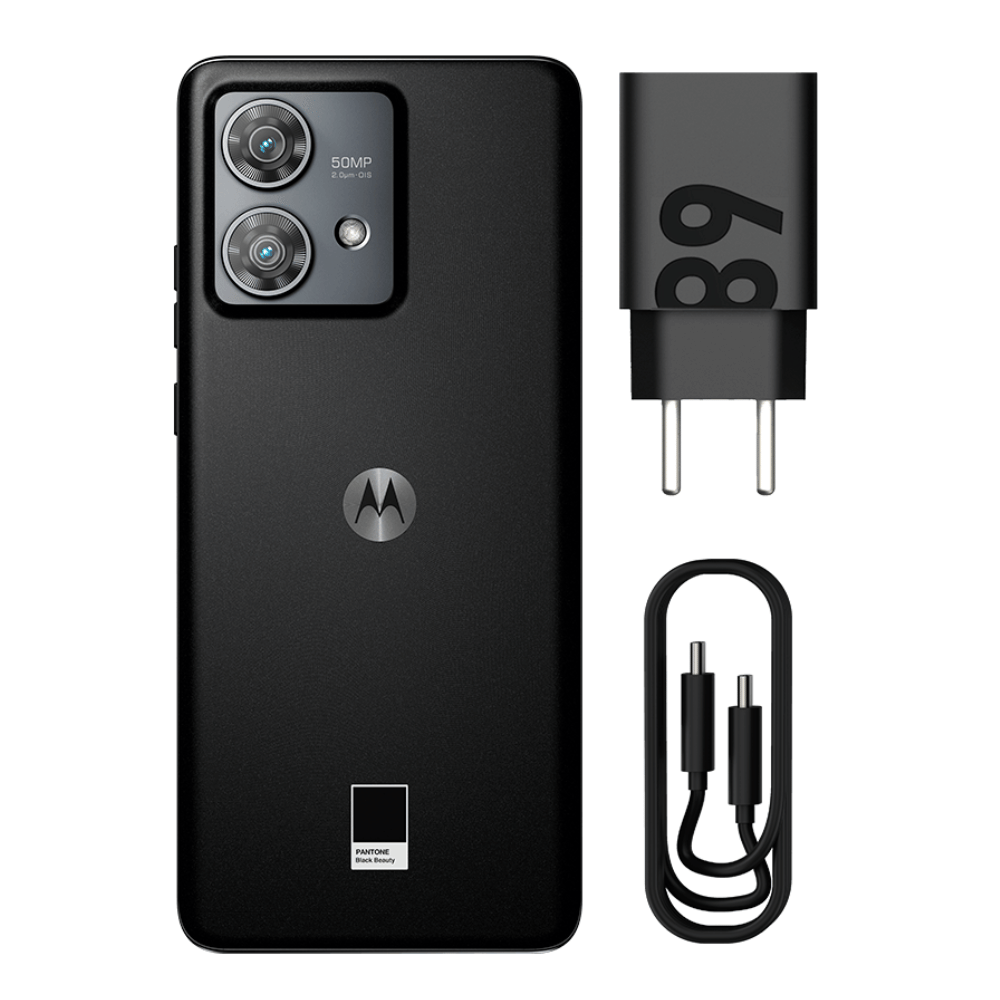 Smartphone Motorola Edge 40 Neo 256GB Black Beauty 5G 8GB RAM 6,55" Câm. Dupla + Selfie 32MP Dual Chip