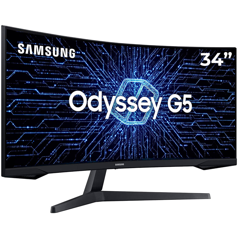 Monitor Gamer Samsung Odyssey G5 34' VA, Curvo, Wide, 165 Hz, 2K QHD, 1ms, FreeSync Premium, HDR10, HDMI- LC34G55TWWLXZD