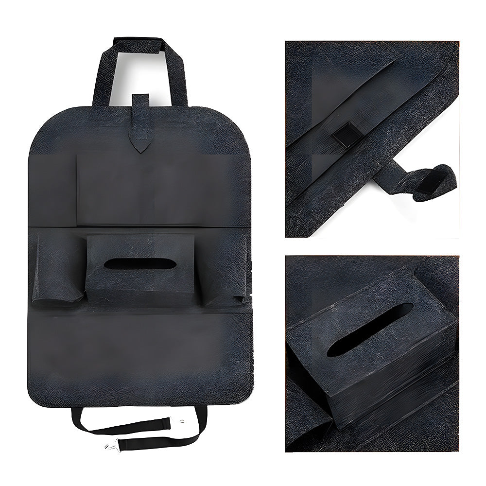 Capa de Encosto Veicular, Guarda Objetos, Multiuso, Universal, Preto